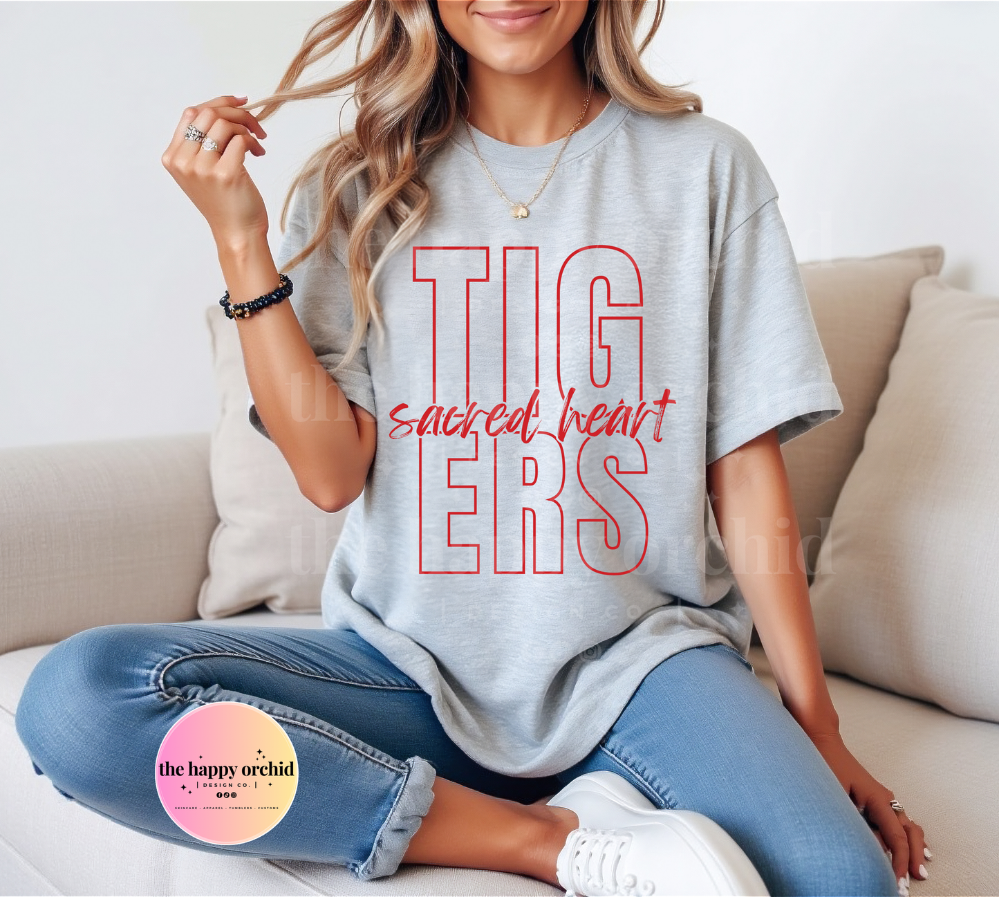 (NEW) SACRED HEART TIGERS Top