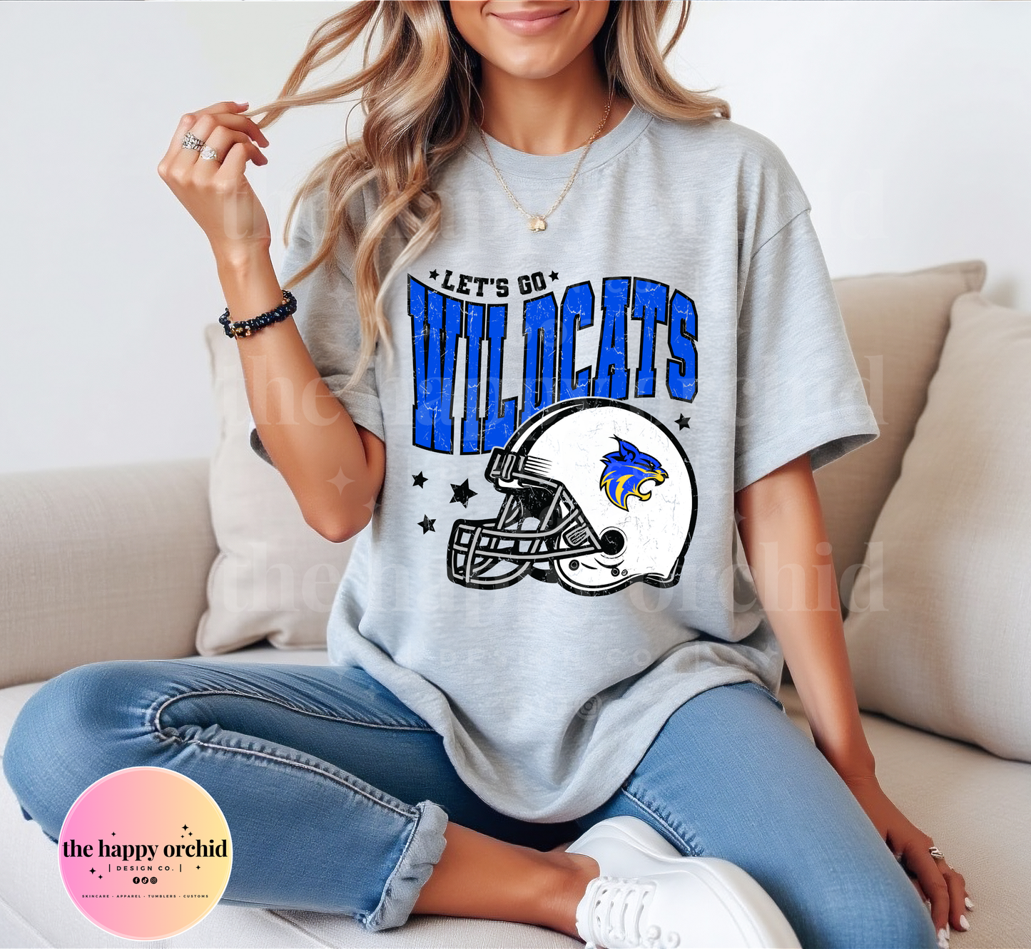 LET'S GO WILDCATS Thackerville Top