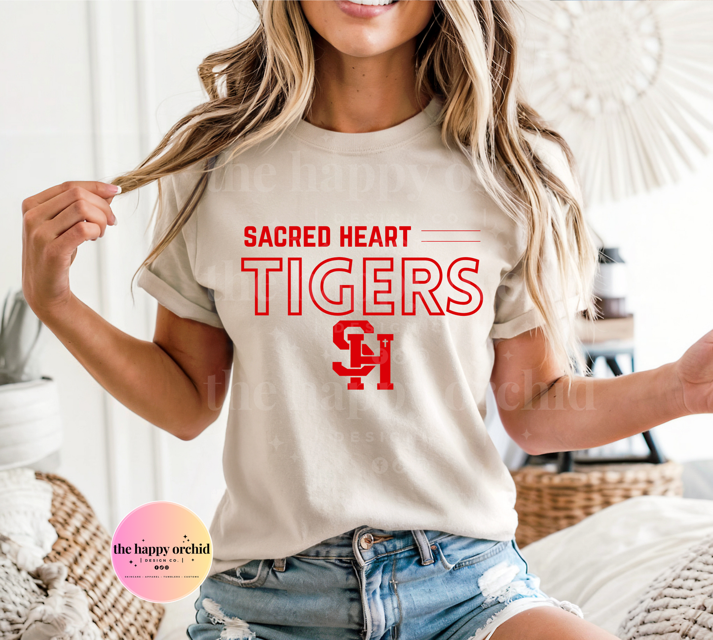 (NEW) SACRED HEART TIGERS Logo Top