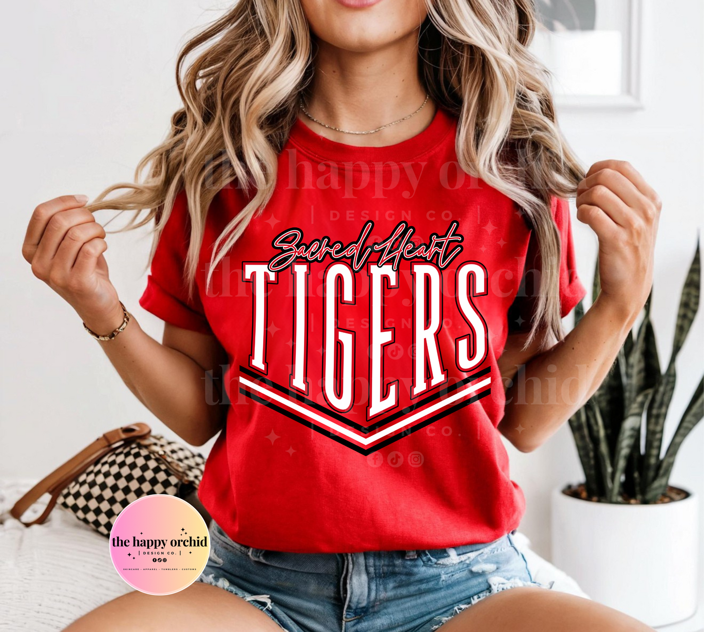 (NEW) SACRED HEART TIGERS Top