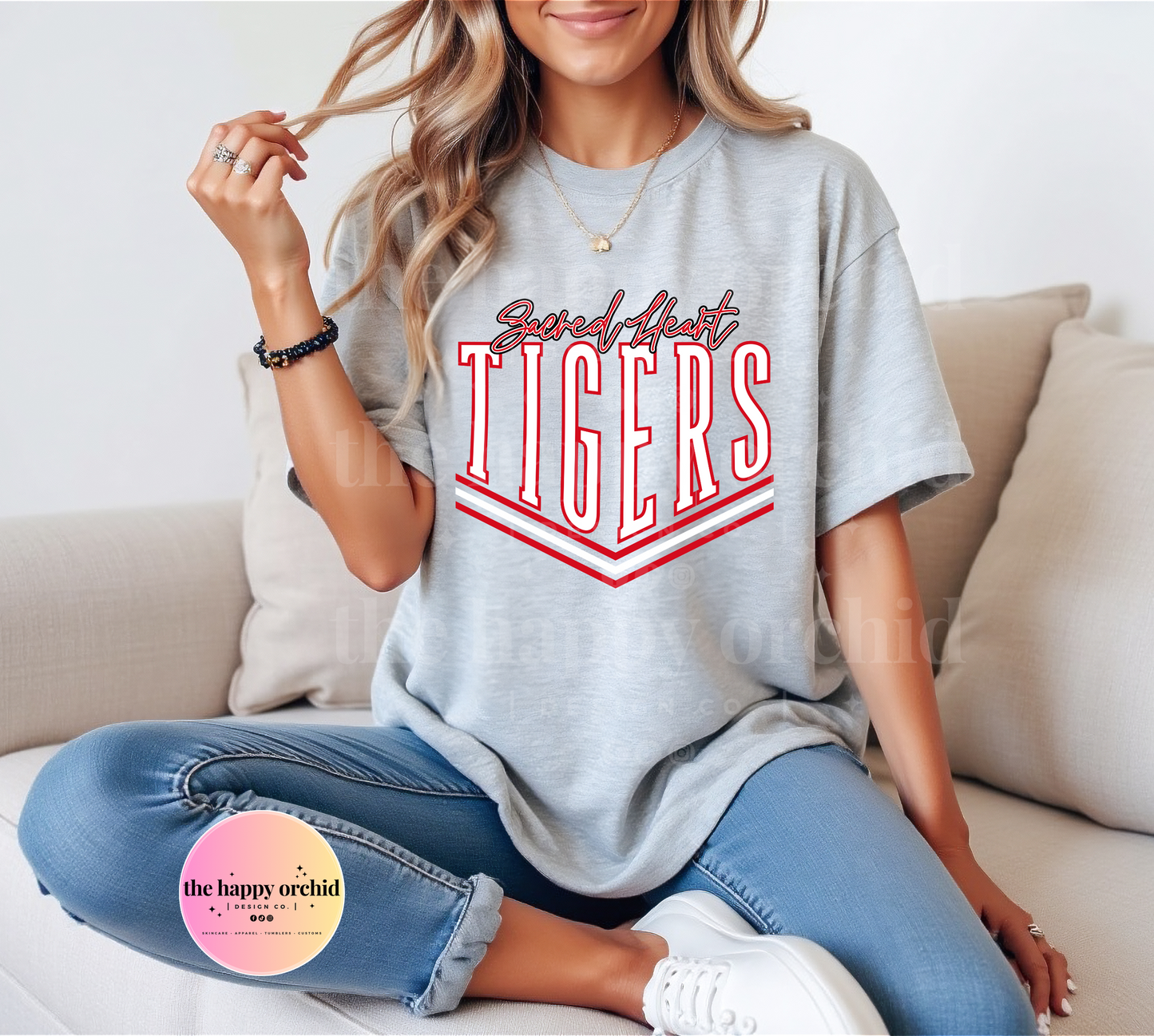 (NEW) SACRED HEART TIGERS Top