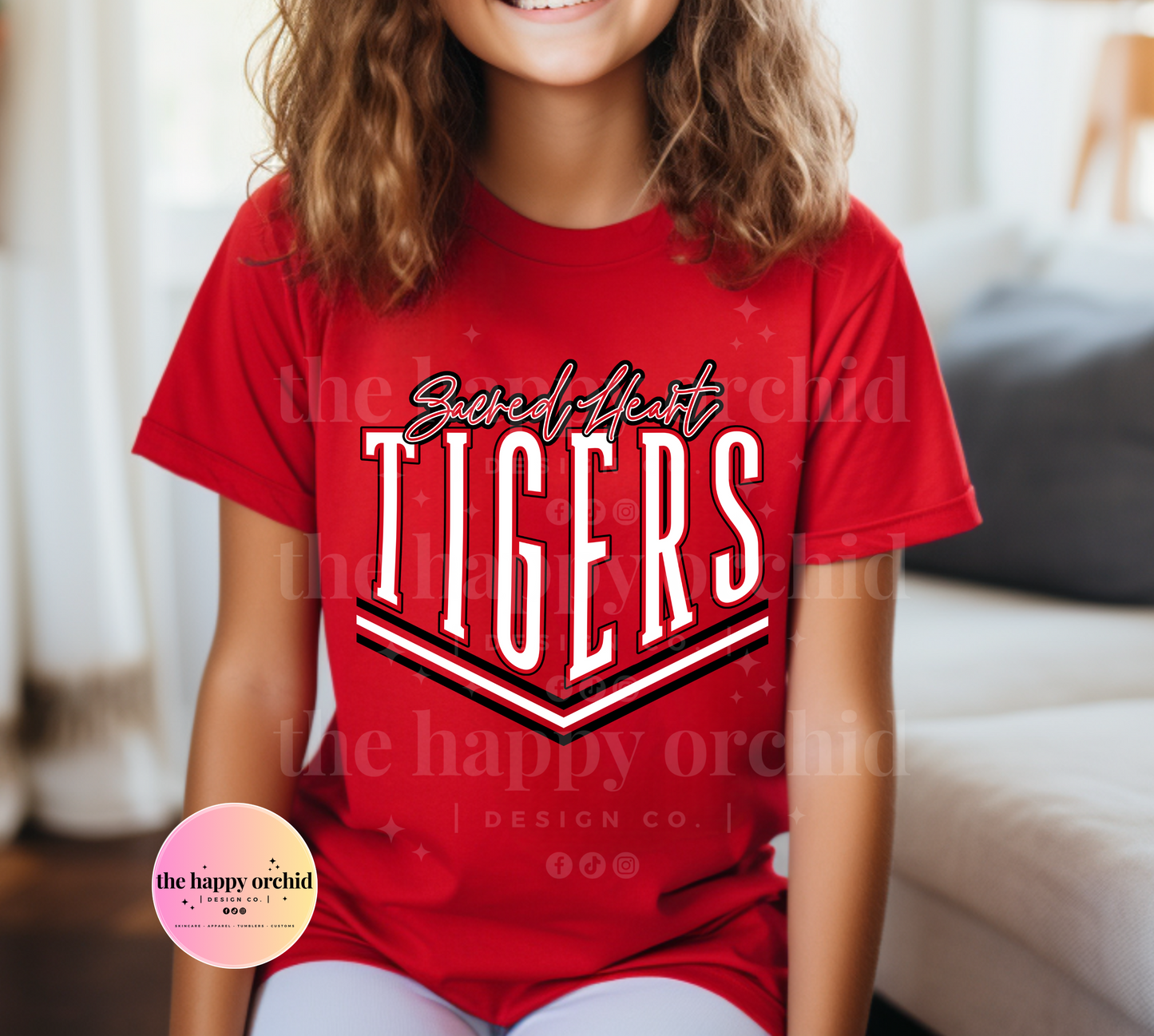(NEW) Youth SACRED HEART TIGERS Top