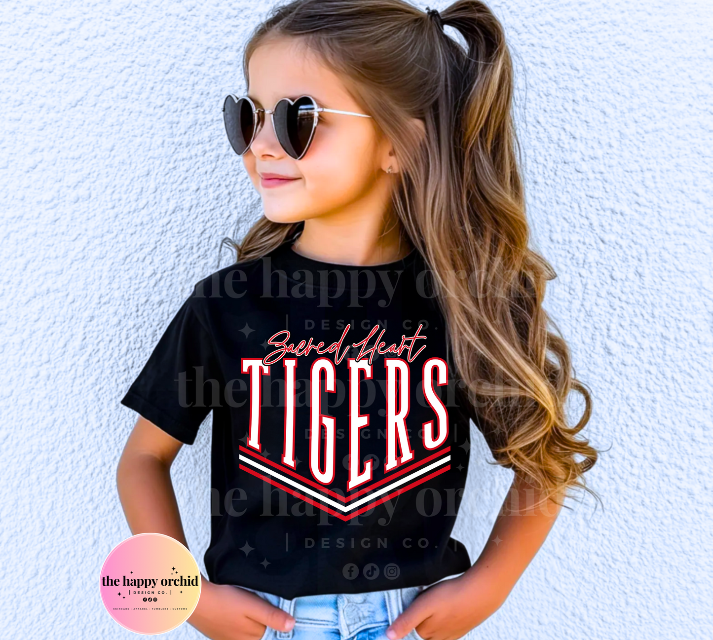 (NEW) Youth SACRED HEART TIGERS Top