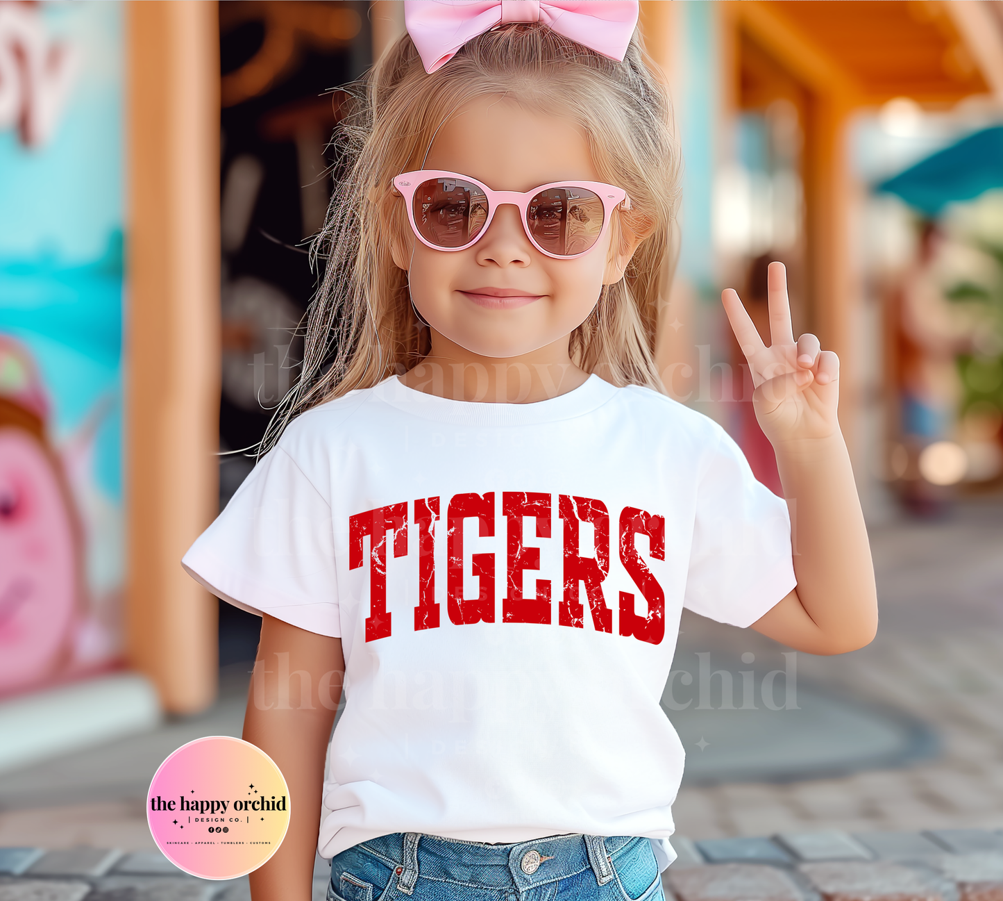 (NEW) Youth TIGERS Distressed Top