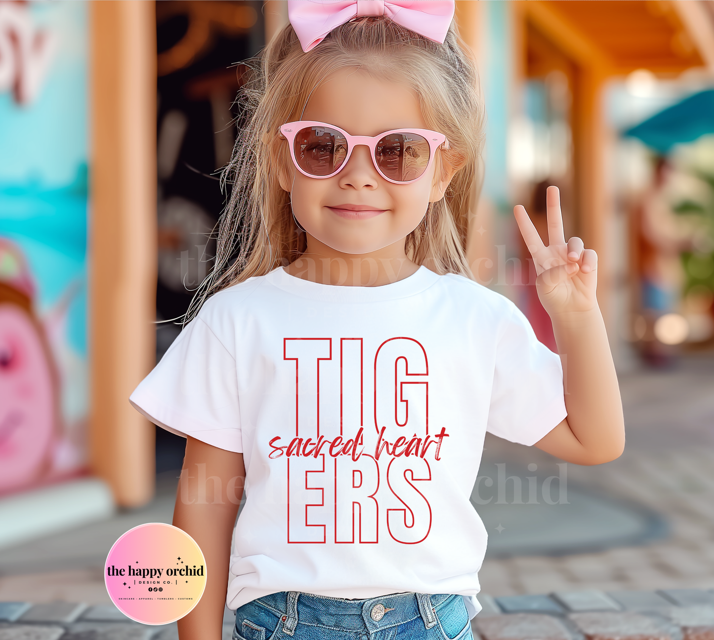 (NEW) Youth SACRED HEART TIGERS Top