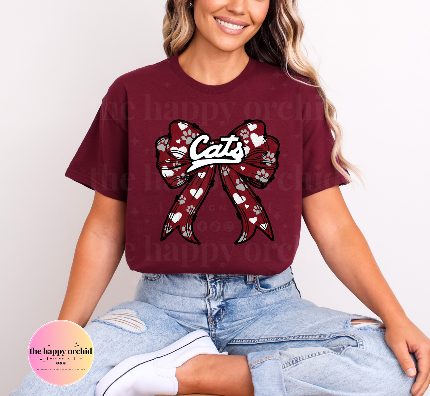 NEW CALLISBURG CATS Bow tee