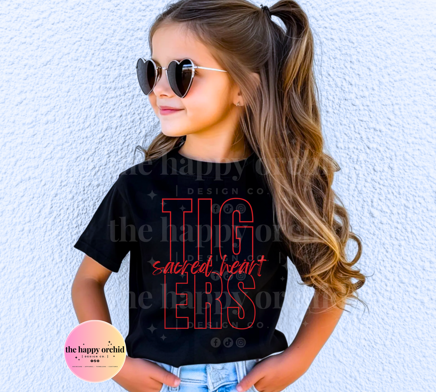 (NEW) Youth SACRED HEART TIGERS Top