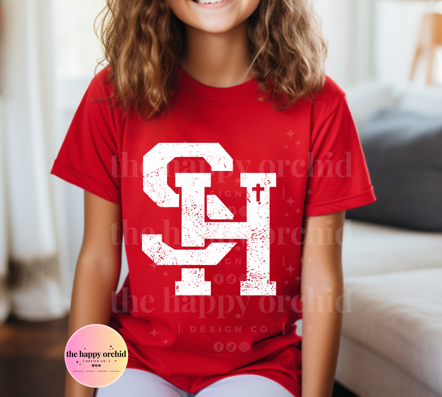 (NEW) Youth SACRED HEART TIGERS Logo Top