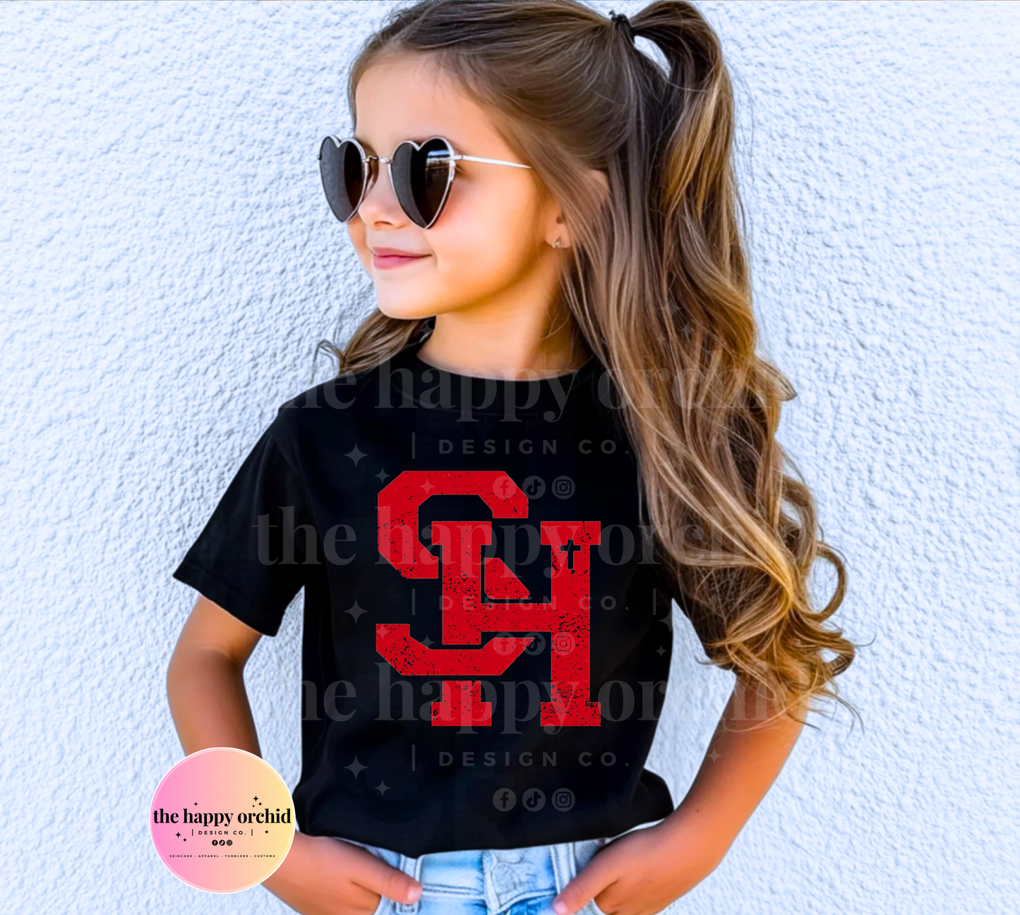 (NEW) Youth SACRED HEART TIGERS Logo Top