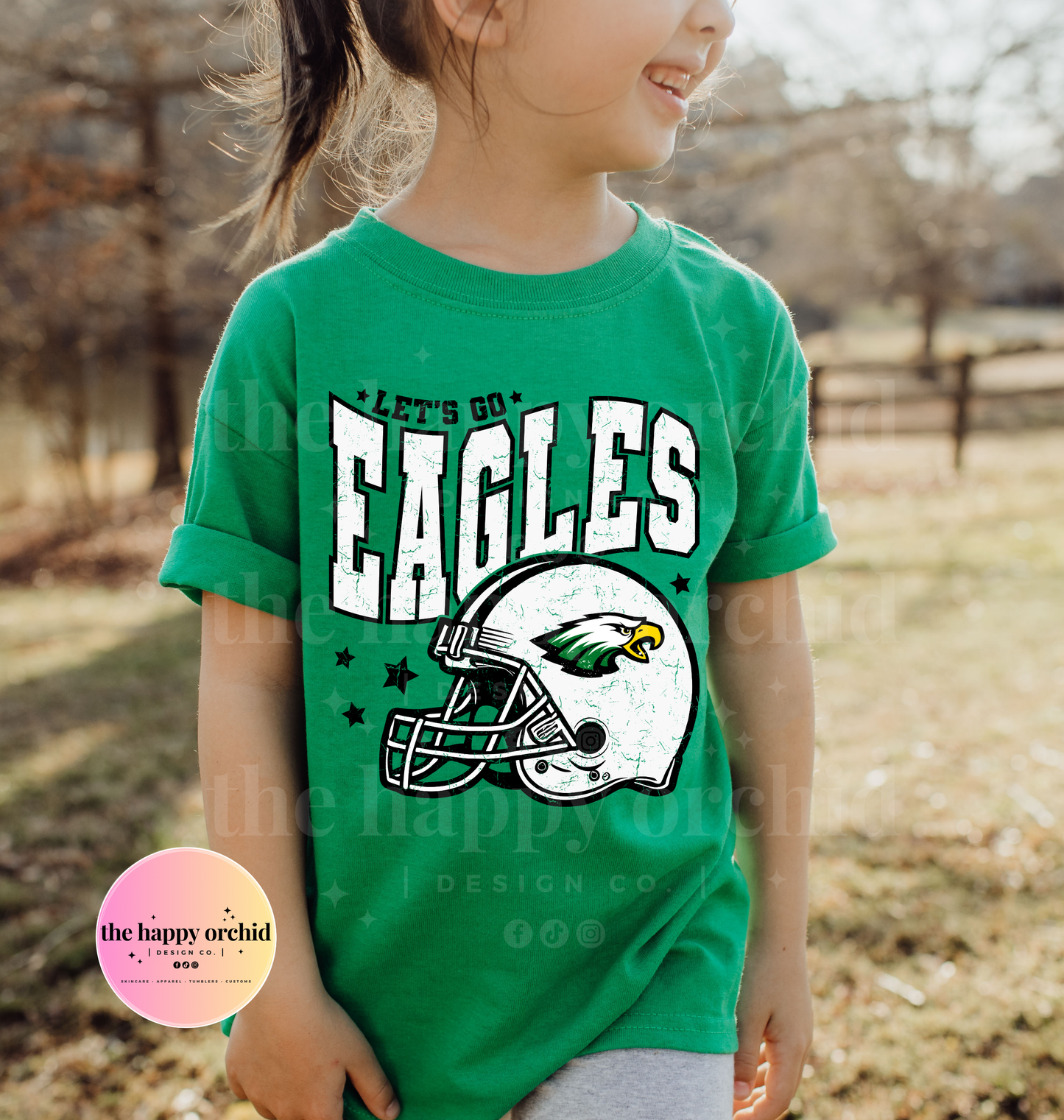(NEW) Youth LET'S GO EAGLES Top