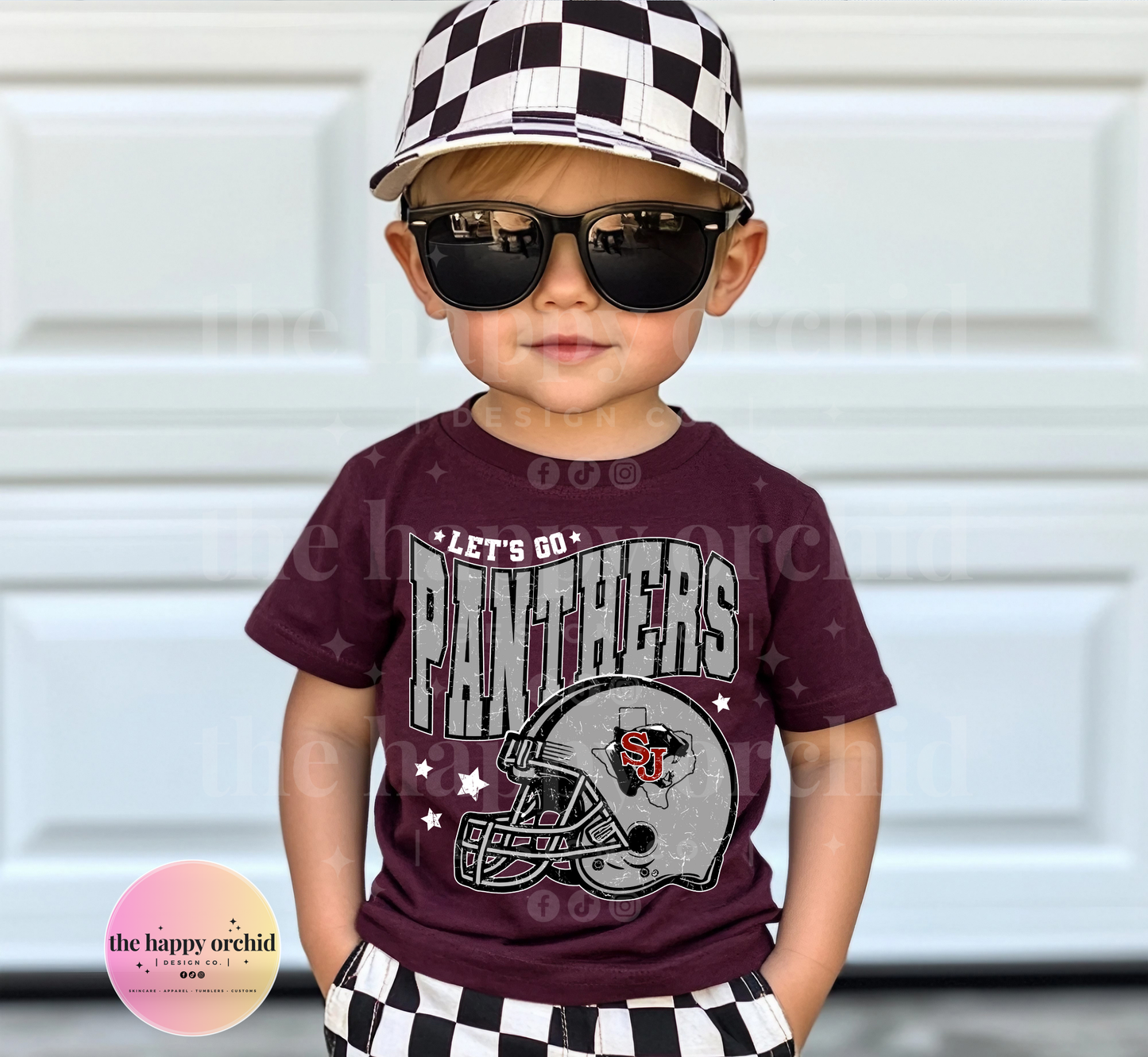 (NEW) Youth LET'S GO PANTHERS Top