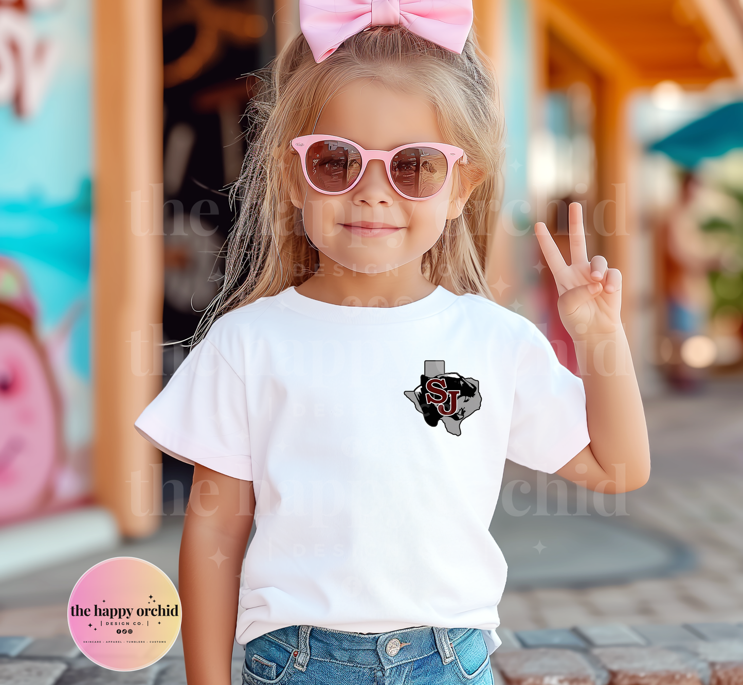 (NEW)Youth SAINT JO PANTHERS Pocket Logo Top