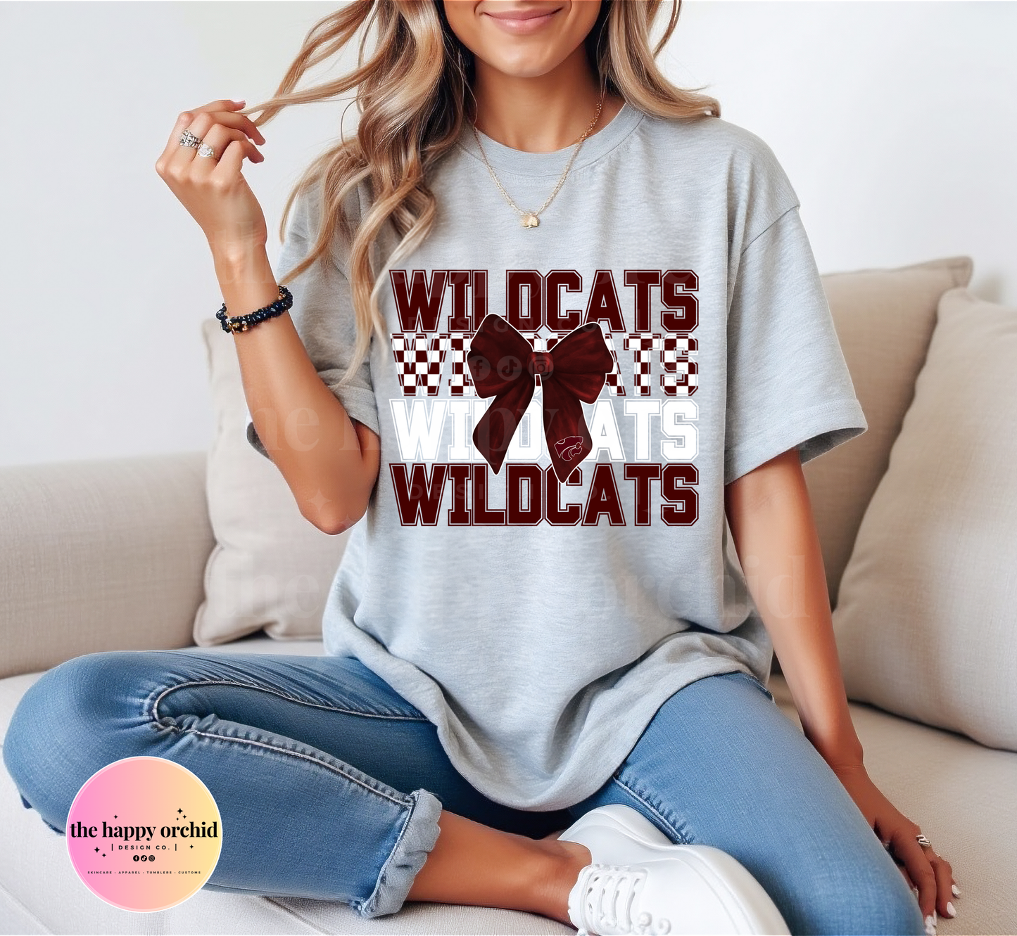 NEW WILDCATS Stacked Bow tee