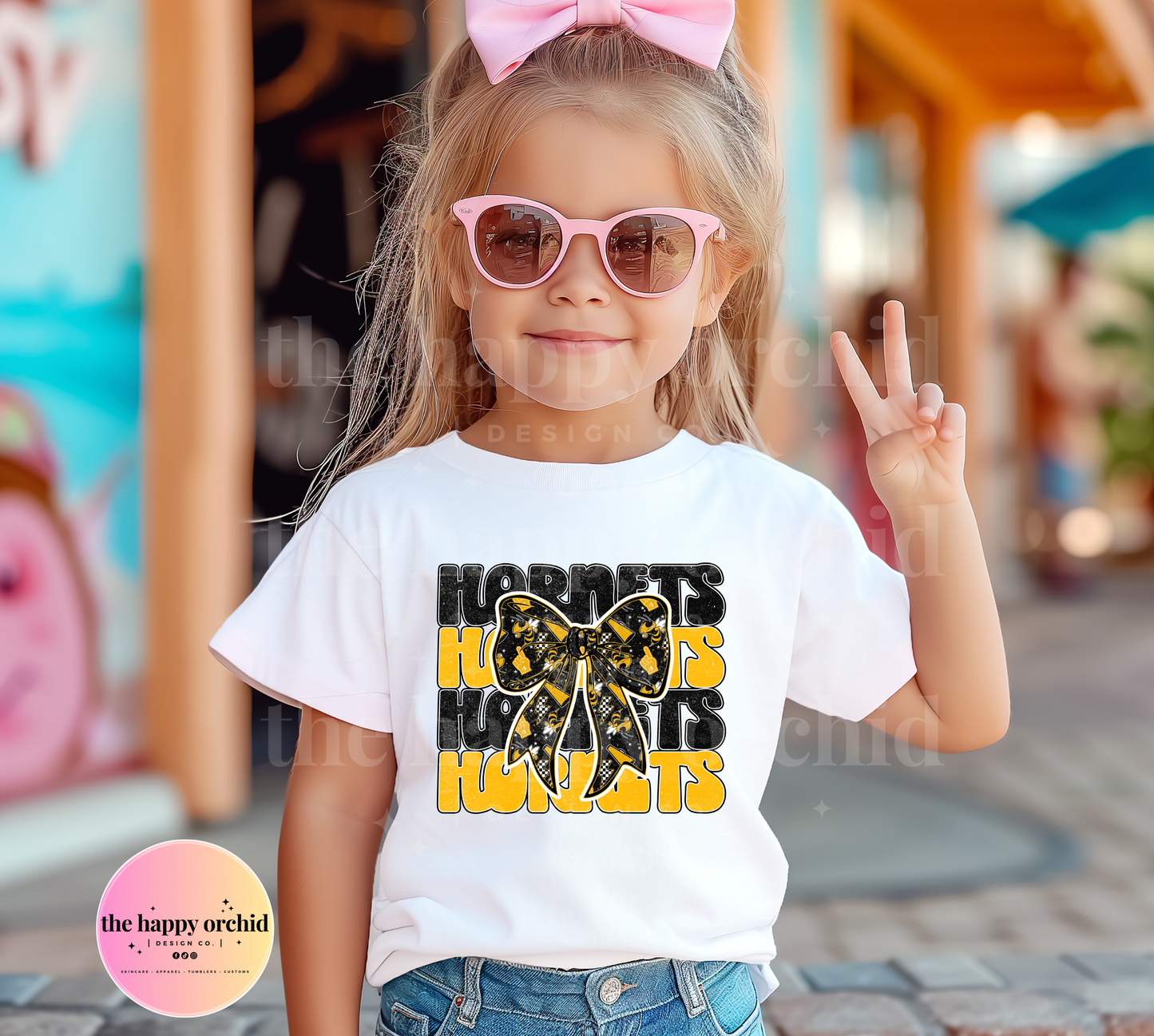 (NEW) Youth HORNETS BOW Top