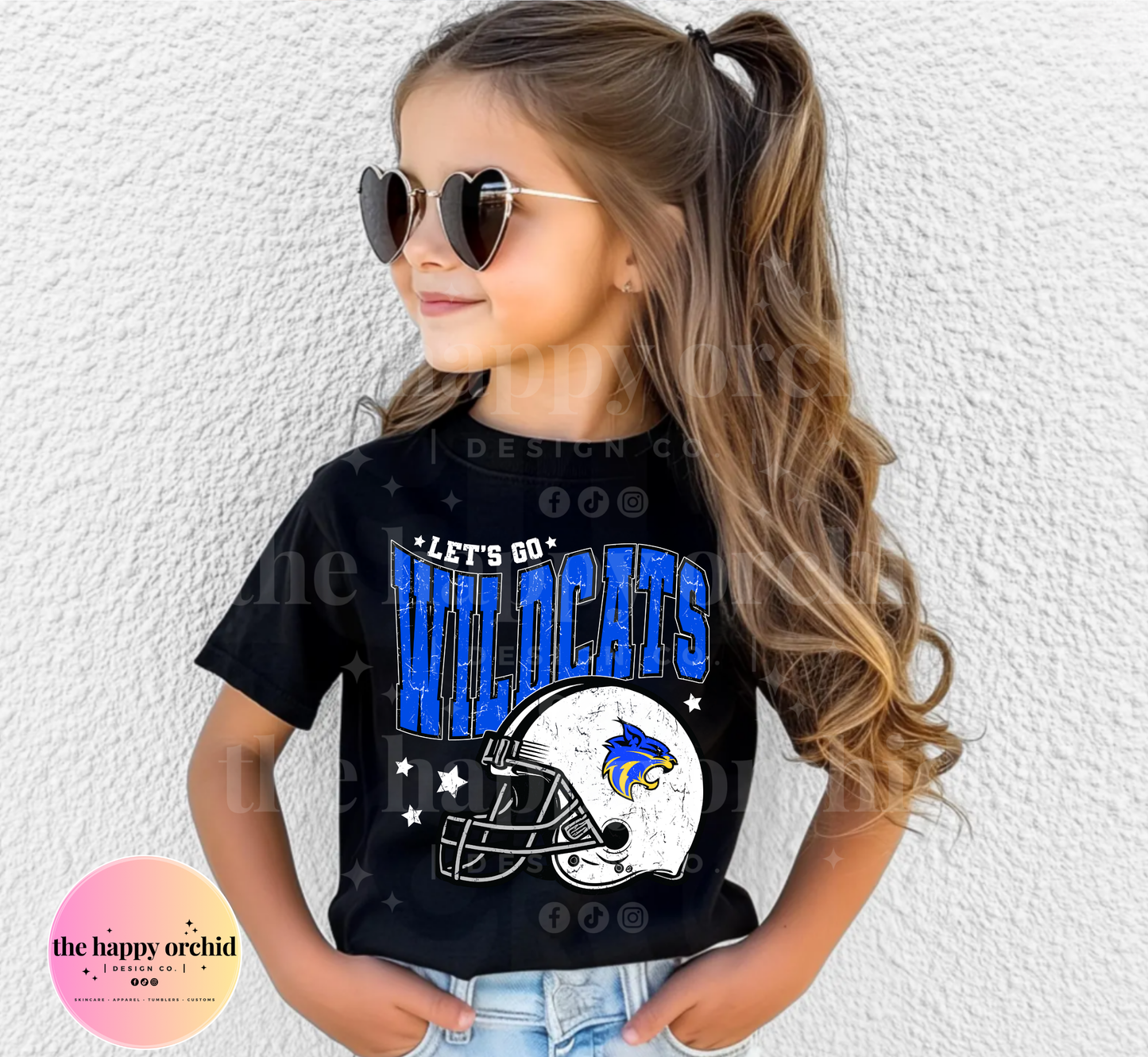 Youth LET'S GO WILDCATS Thackerville Top