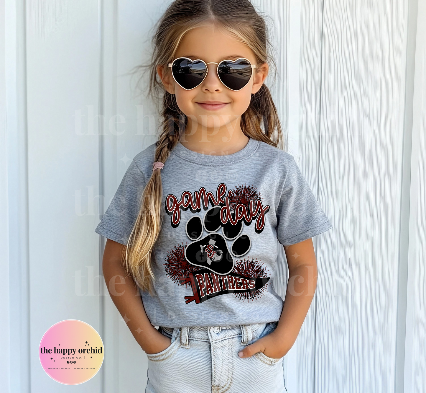 (NEW) Youth GAME DAY PANTHERS Top