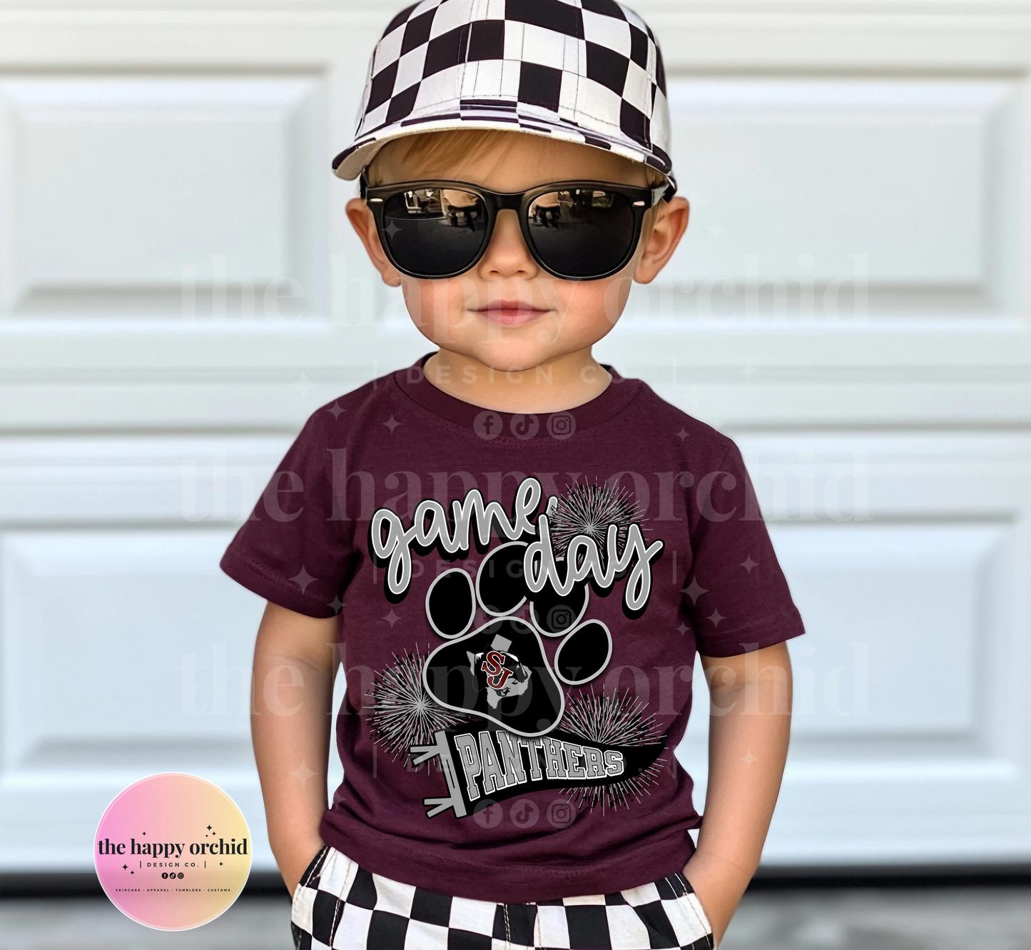 (NEW) Youth GAME DAY PANTHERS Top