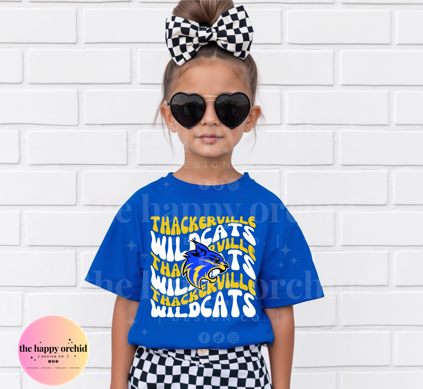 Youth THACKERVILLE WILDCATS Retro Wave Top