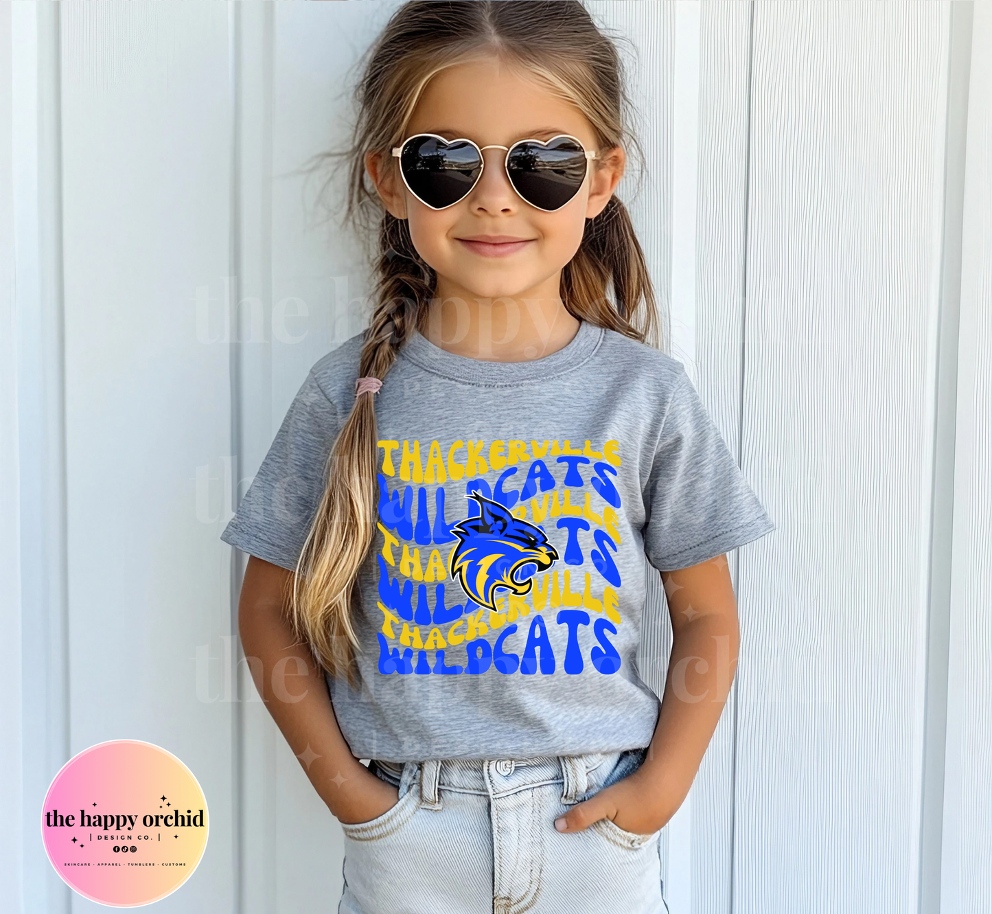 Youth THACKERVILLE WILDCATS Retro Wave Top
