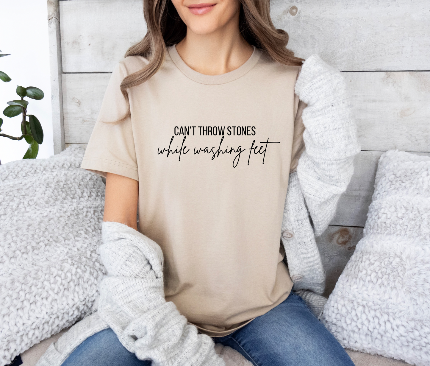 CAN’T THROW STONES Top - Beige