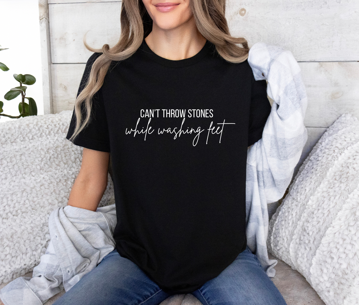 CAN’T THROW STONES Top - Black