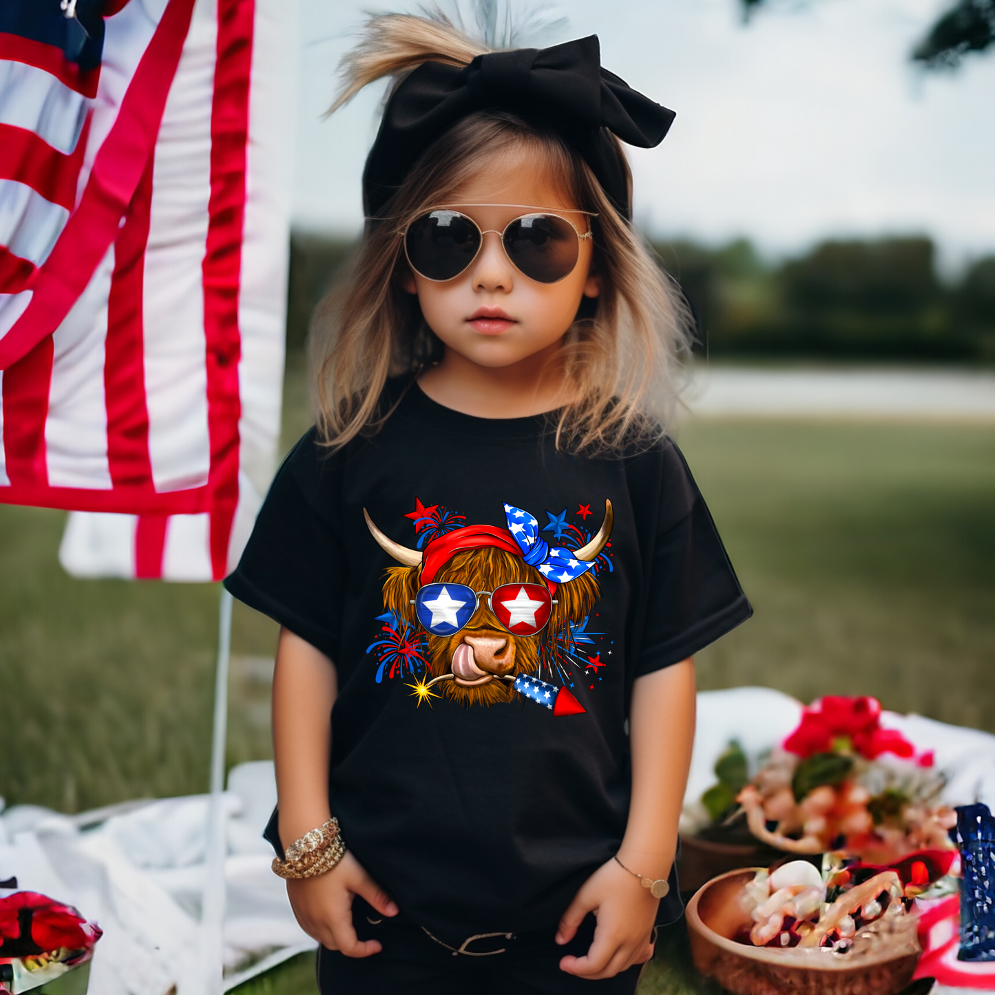 KIDS HIGHLAND COW Top