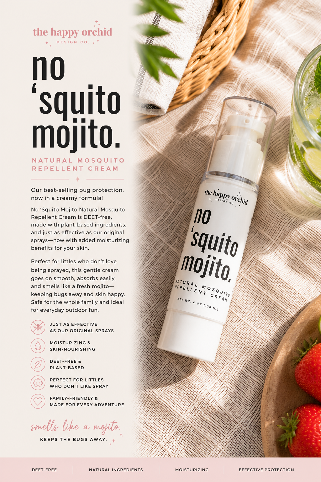 NO ‘SQUITO MOJITO | Natural Mosquito Repellent Cream