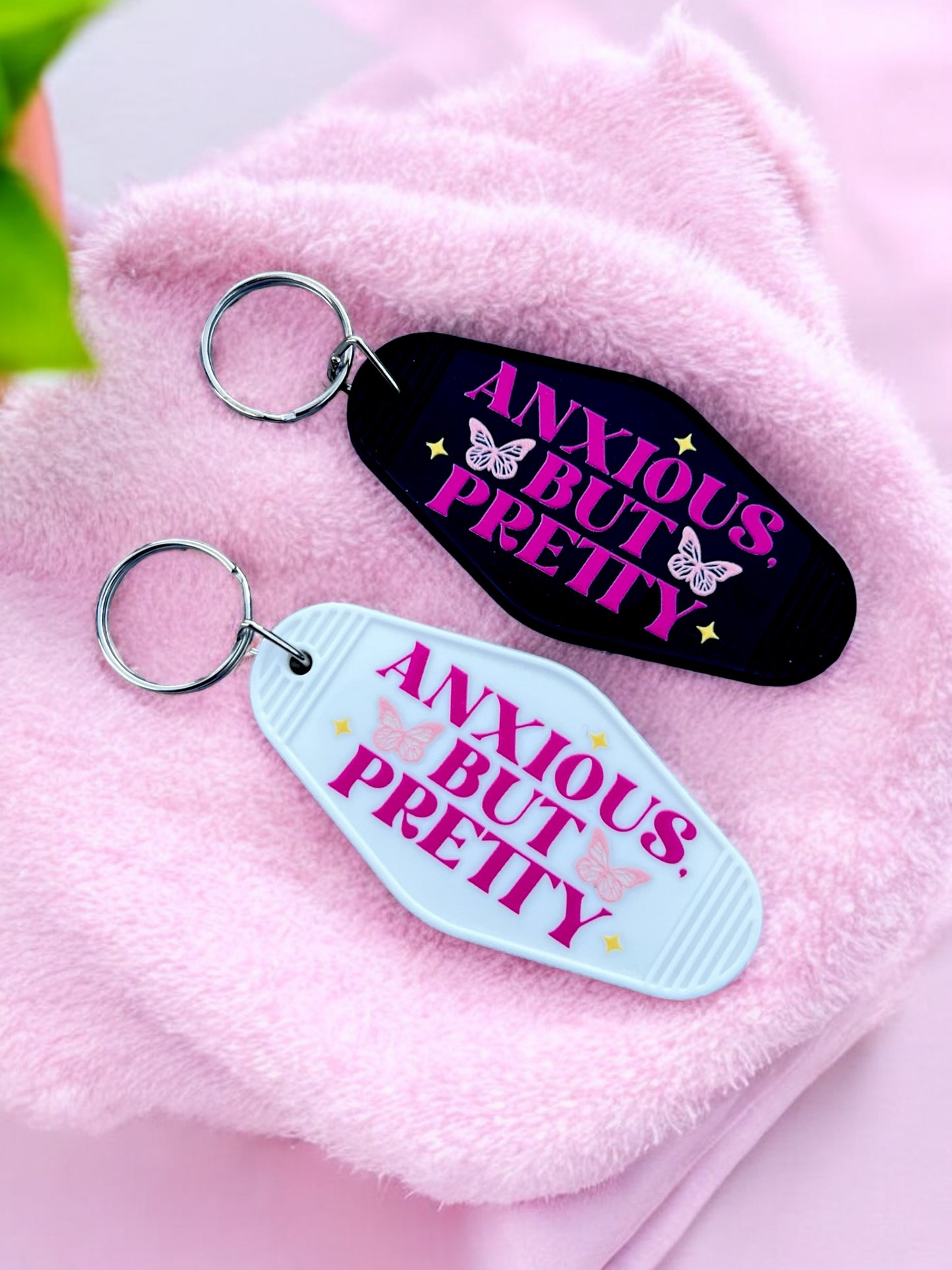 ANXIOUS BUT PRETTY Motel Keychain