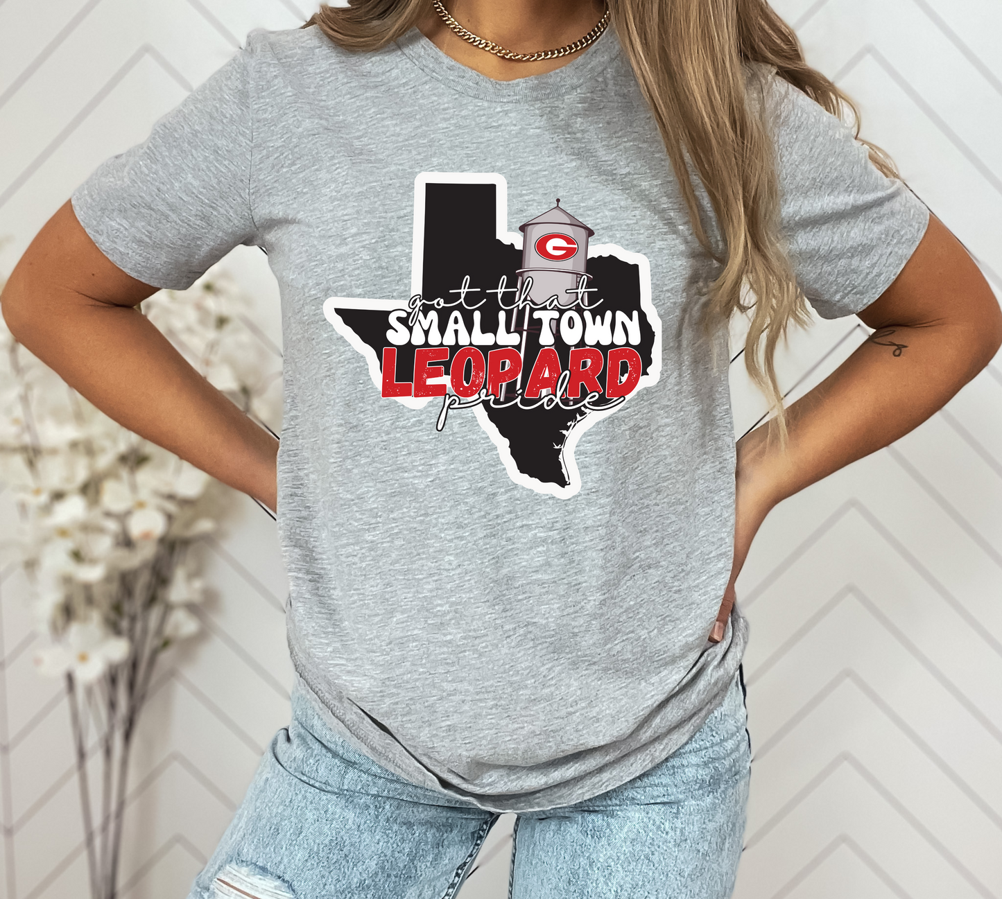 Youth SMALL TOWN LEOPARD PRIDE Top