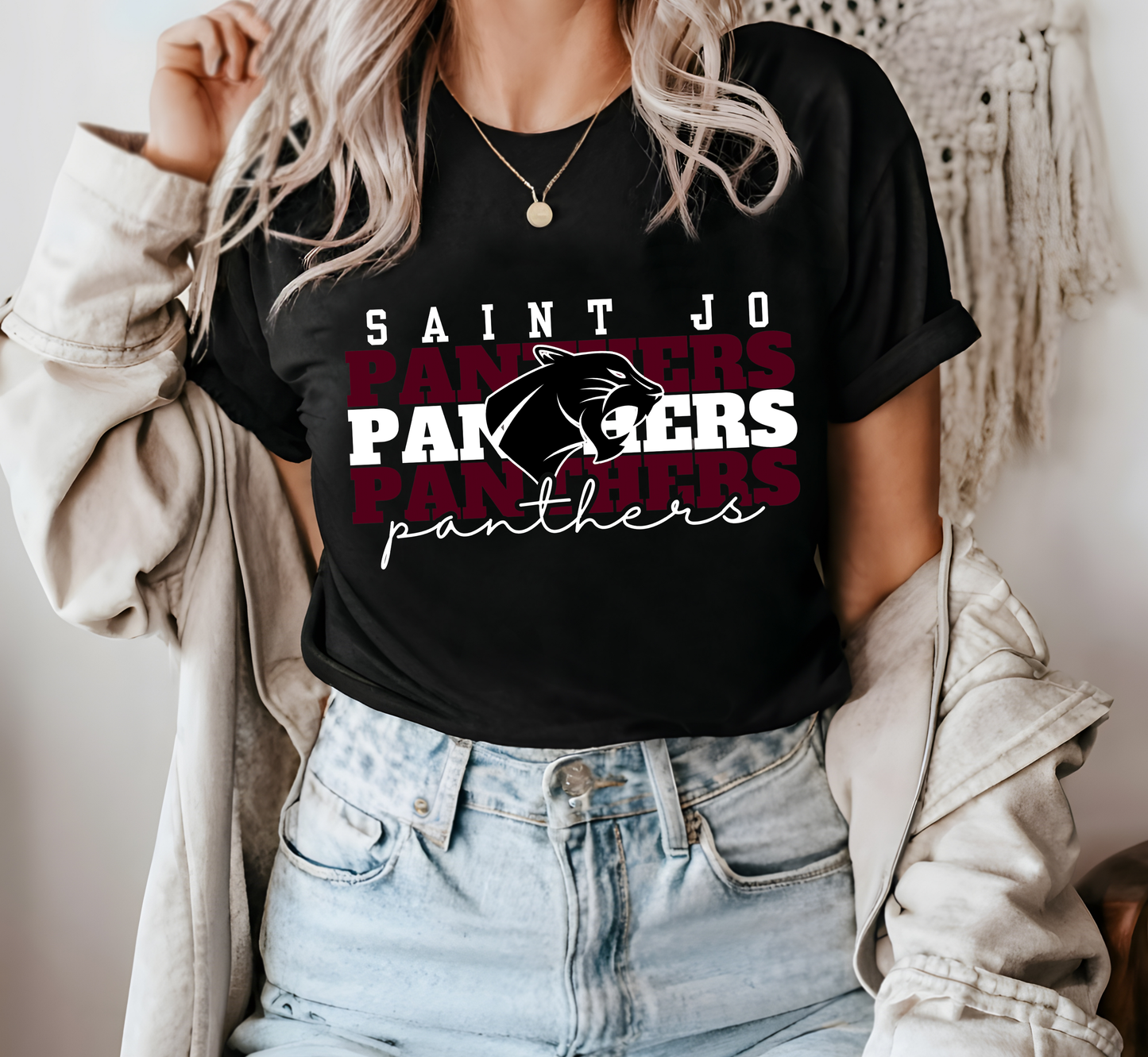 SAINT JO PANTHERS Stacked tee