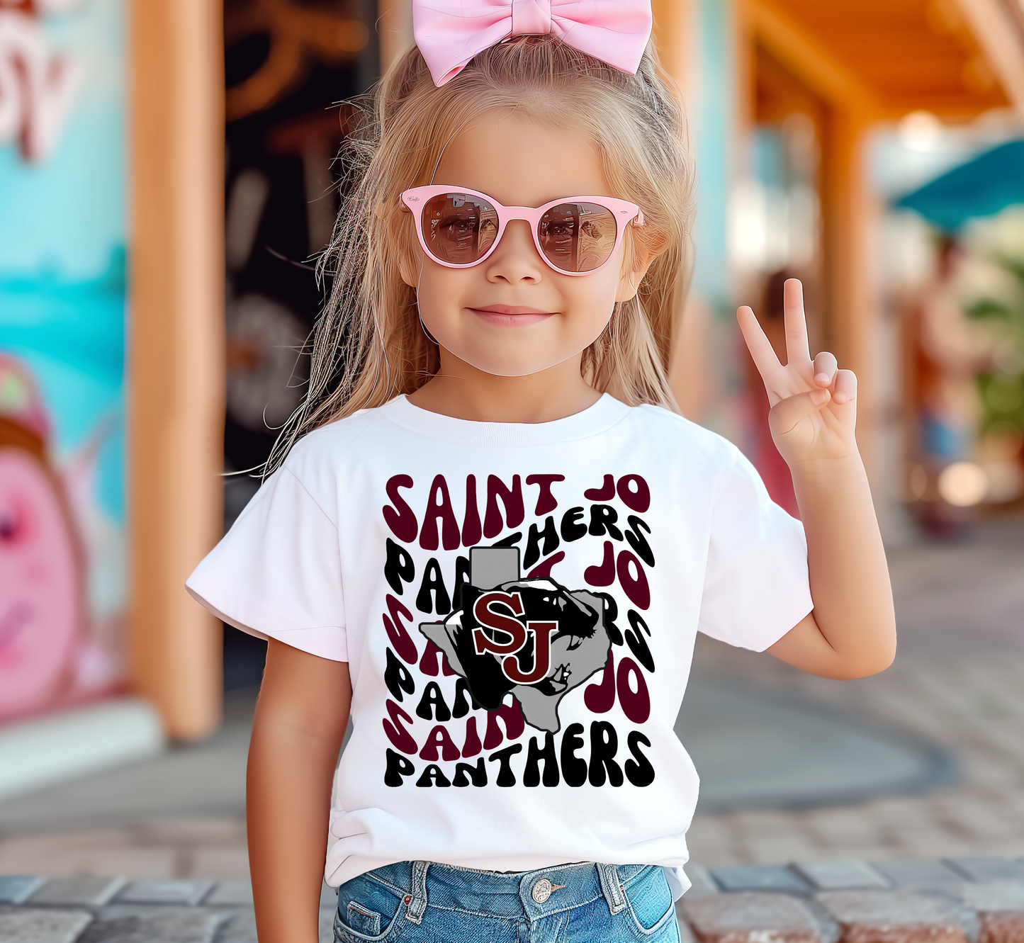 Youth Retro Wave SAINT JO PANTHERS Top