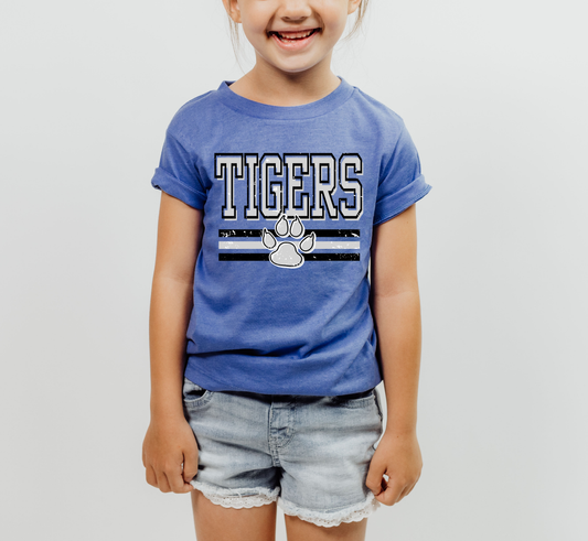 Youth TIGERS Paw Print Logo Top