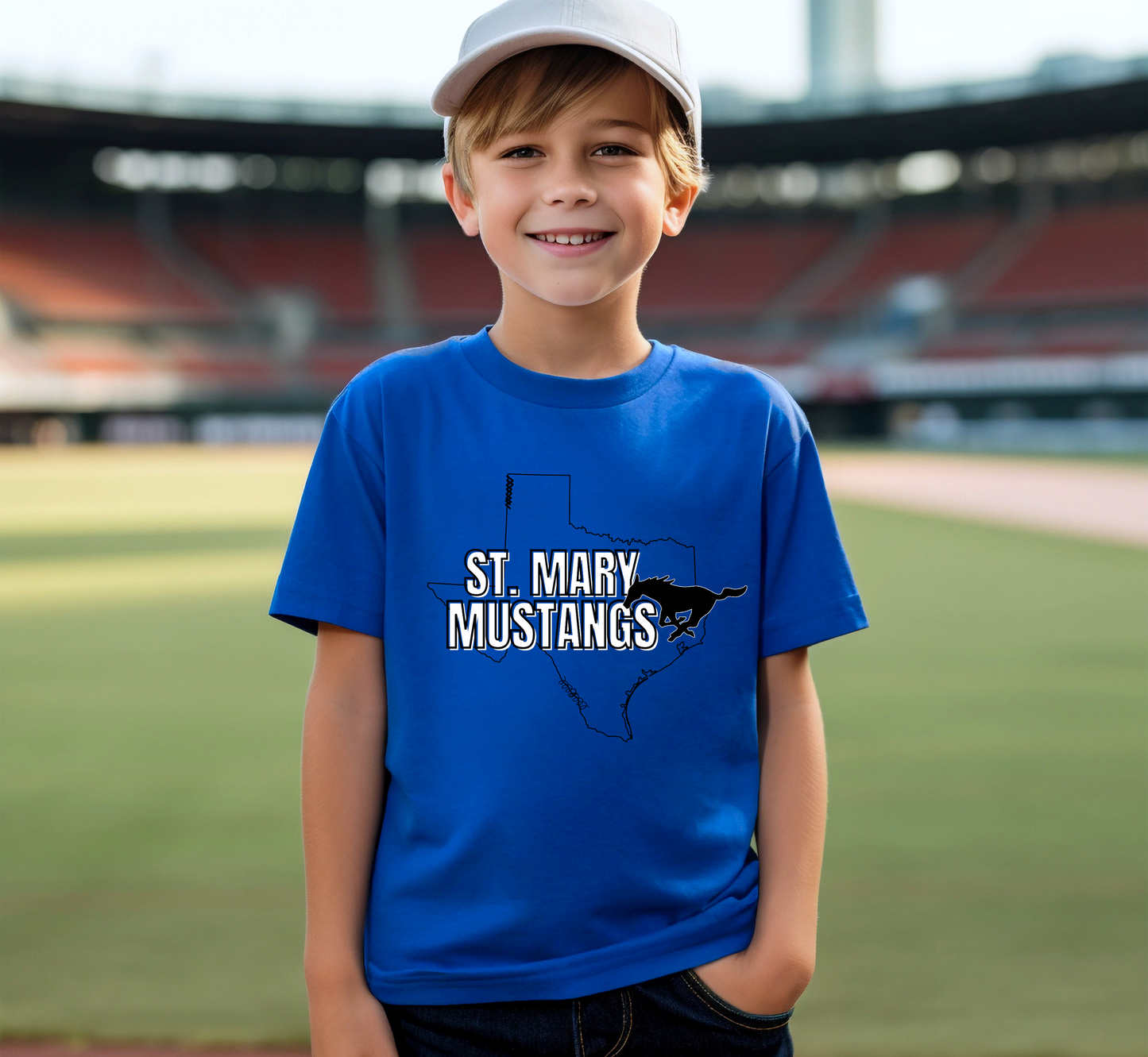 Youth ST. MARY MUSTANGS Vintage Top