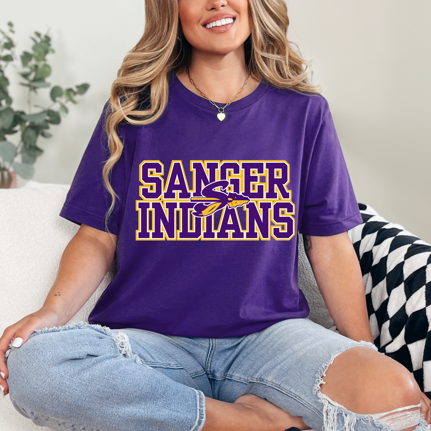 SANGER INDIANS Logo tee