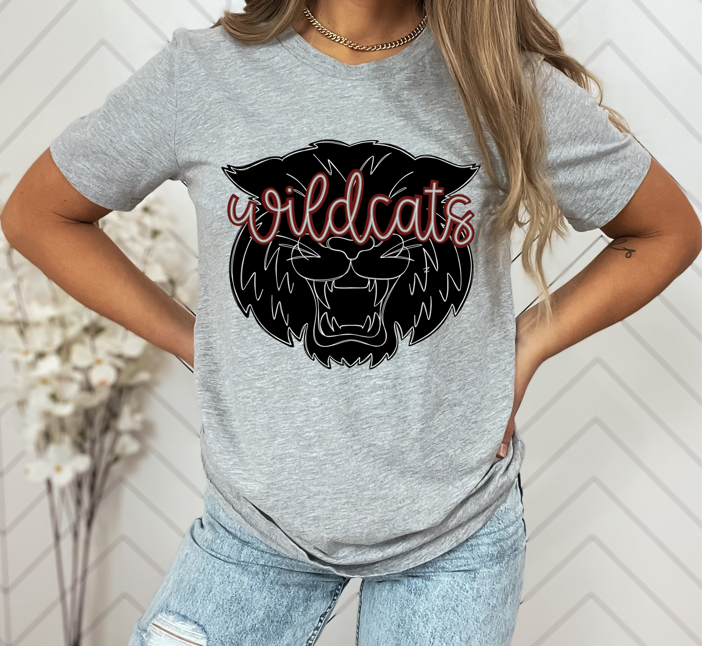 Youth WILDCATS Mascot Top