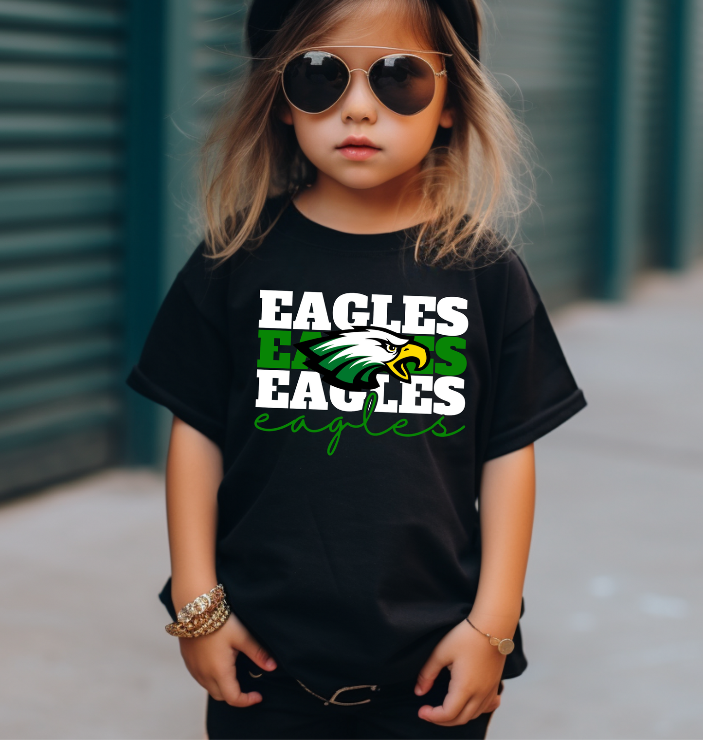 Youth EAGLES Stacked Top