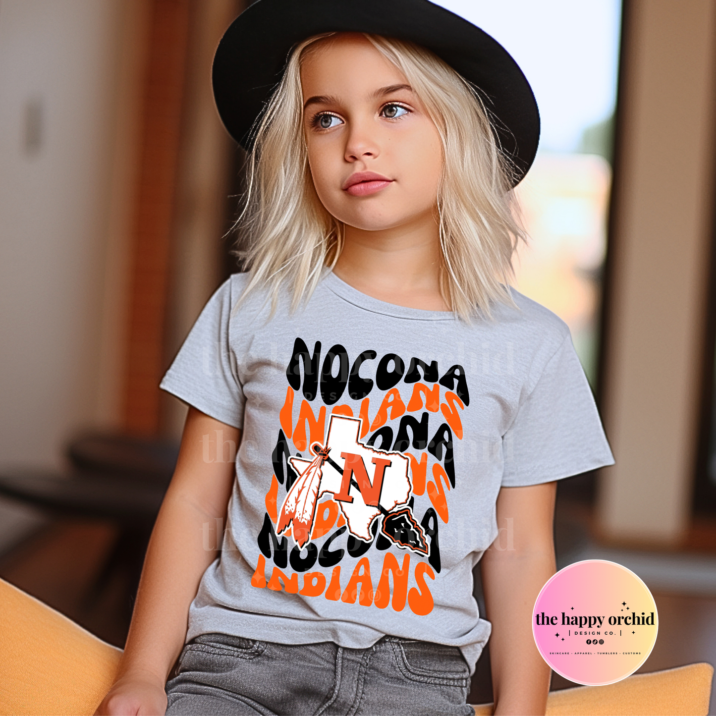 Youth NOCONA INDIANS Retro Wave Top