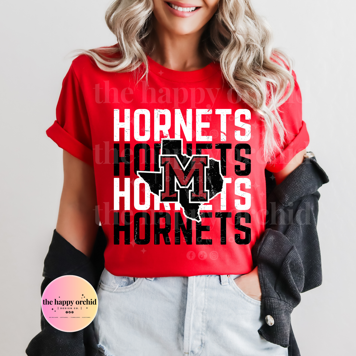 (NEW) MUENSTER HORNETS Distressed top