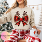 GLITTER REINDEER BOW Top