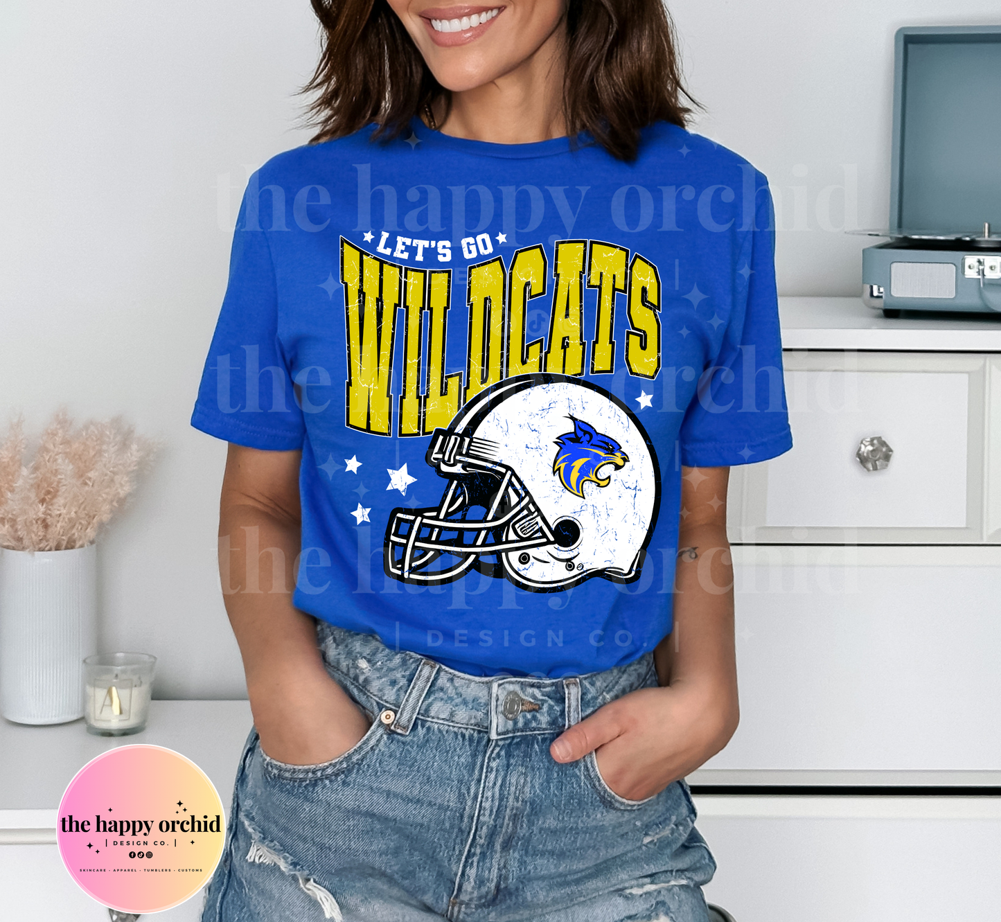 LET'S GO WILDCATS Thackerville Top