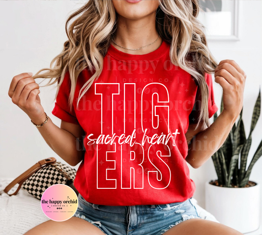 (NEW) SACRED HEART TIGERS Top