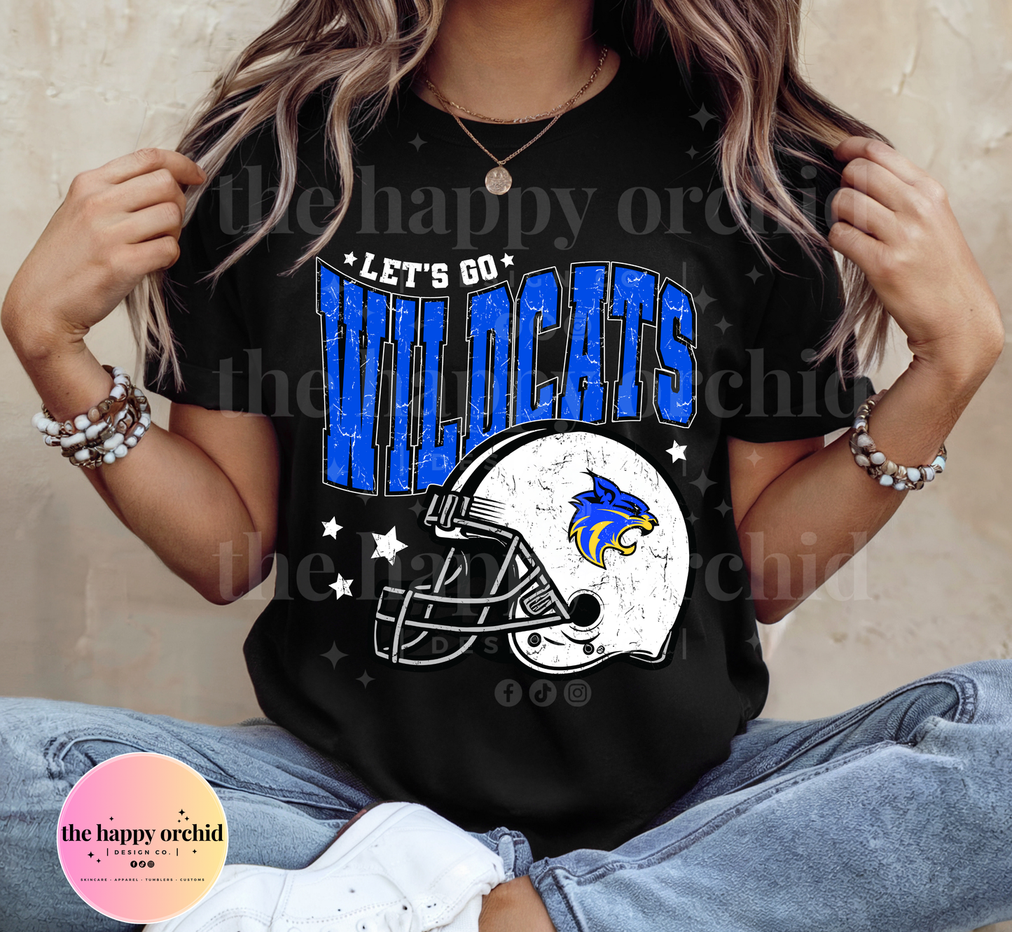 LET'S GO WILDCATS Thackerville Top