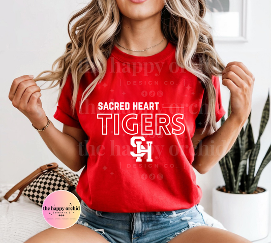 (NEW) SACRED HEART TIGERS Logo Top
