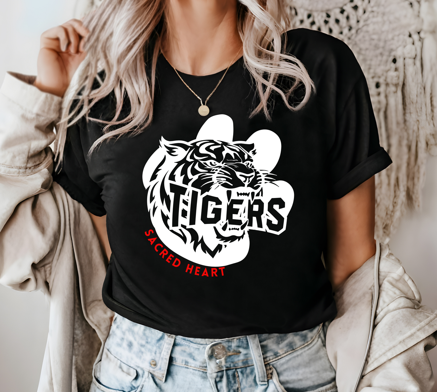 SACRED HEART TIGER MASCOT tee