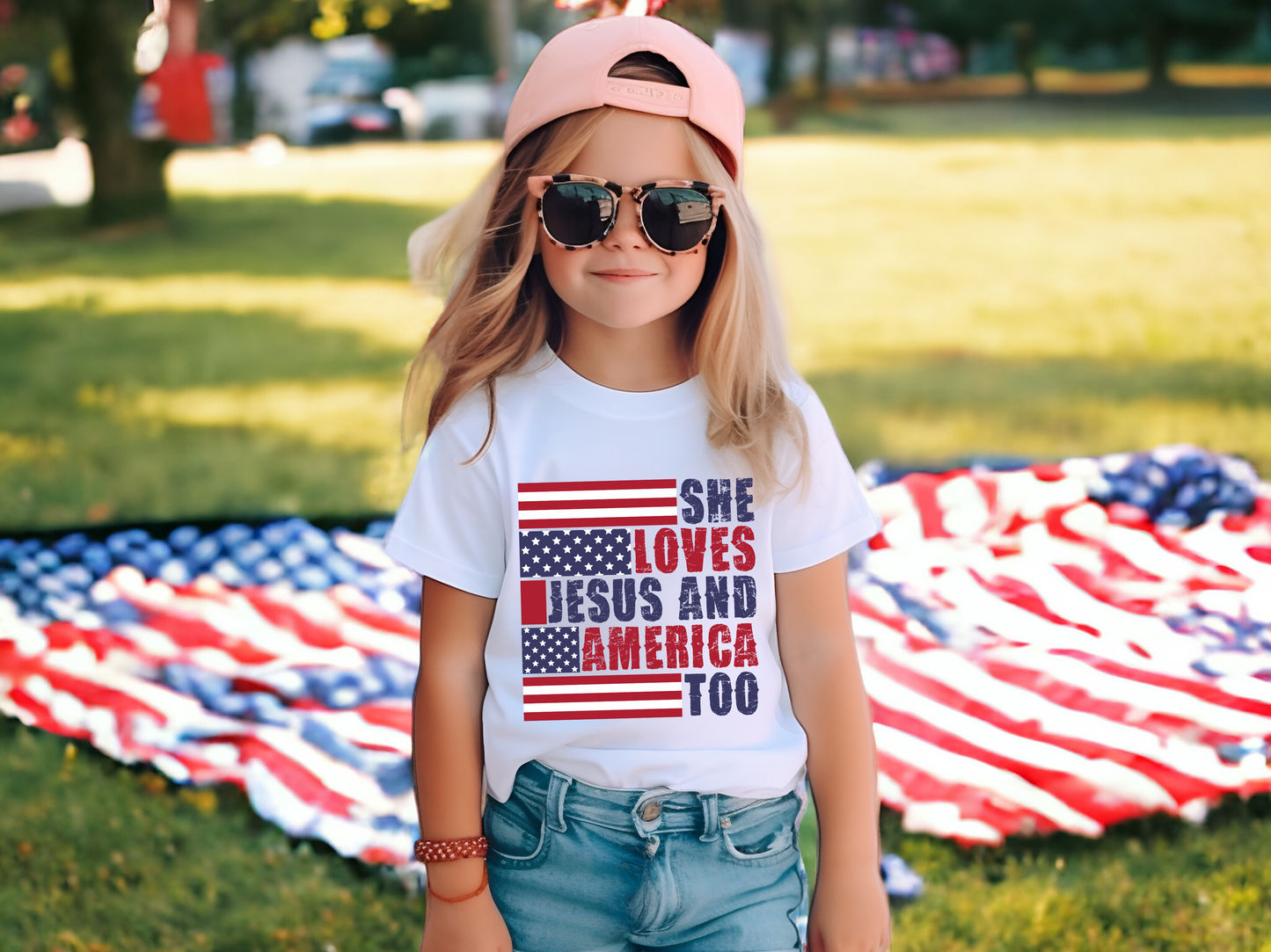 Toddler JESUS & AMERICA Top