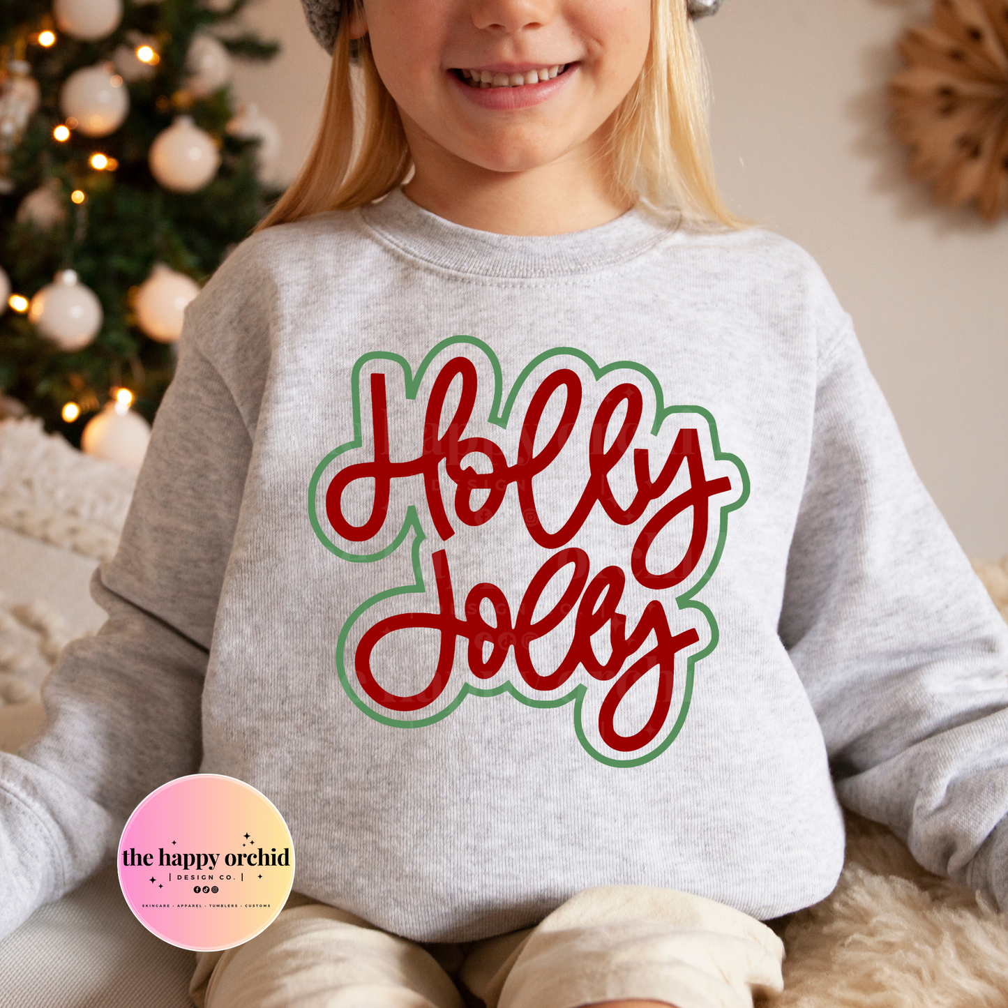 Youth HOLLY JOLLY Top