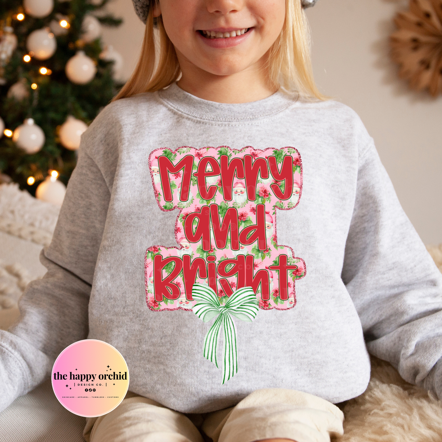 Youth MERRY & BRIGHT BOW Top