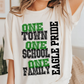 ONE TOWN ONE SCHOOL ONE FAMILY EAGLES tee