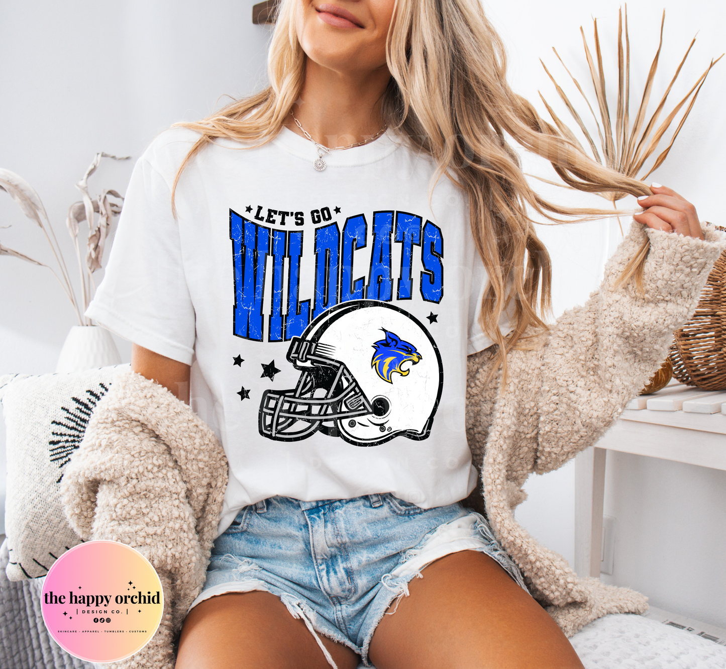 LET'S GO WILDCATS Thackerville Top