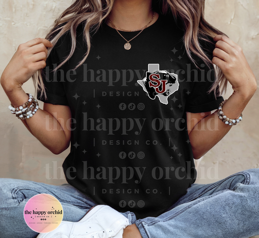 (NEW) SAINT JO PANTHERS Pocket Logo Top